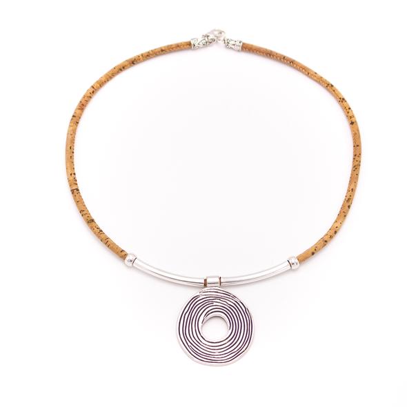 Vintage Style Swirl Cork Necklace