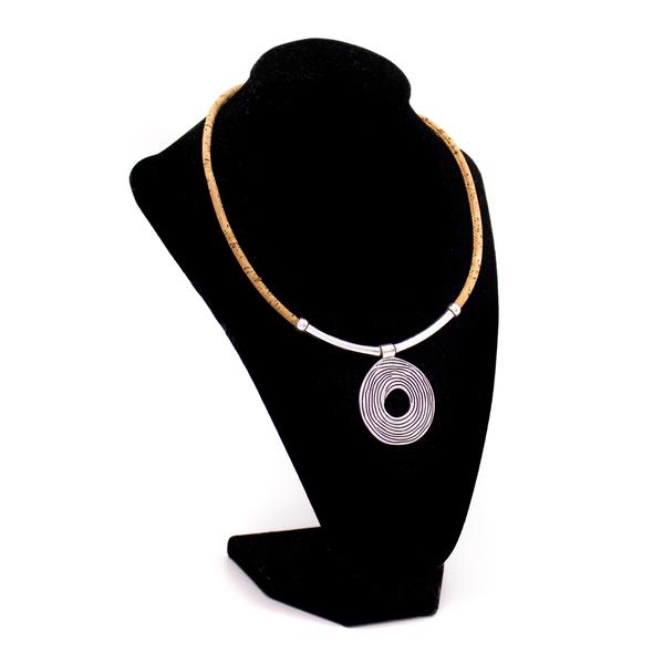 Vintage Style Swirl Cork Necklace