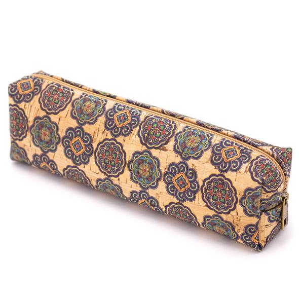 Printed Natural Cork Make-Up Bag - Multiple patterns