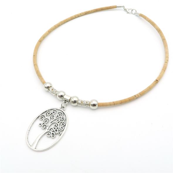Cork Tree of Life Necklace