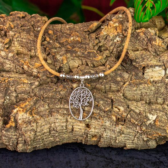 Cork Tree of Life Necklace