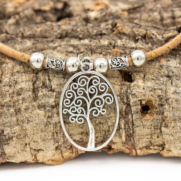 Cork Tree of Life Necklace