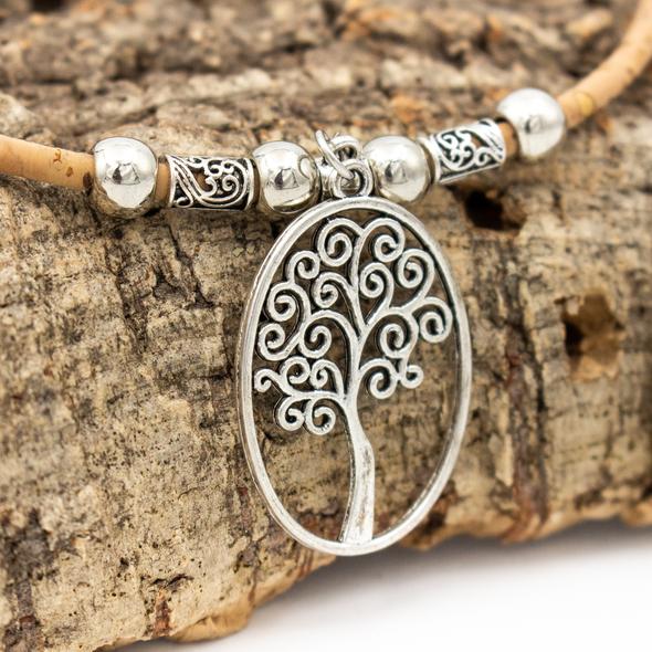 Cork Tree of Life Necklace