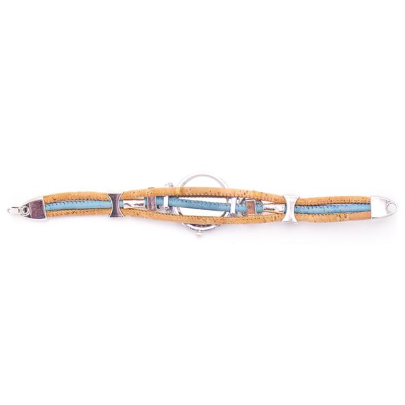 Natural and Turquoise Colored Cork Syle Watch