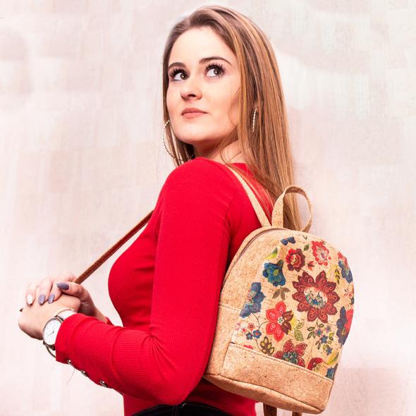 Eco-Friendly Vegan Cork Mini Backpack
