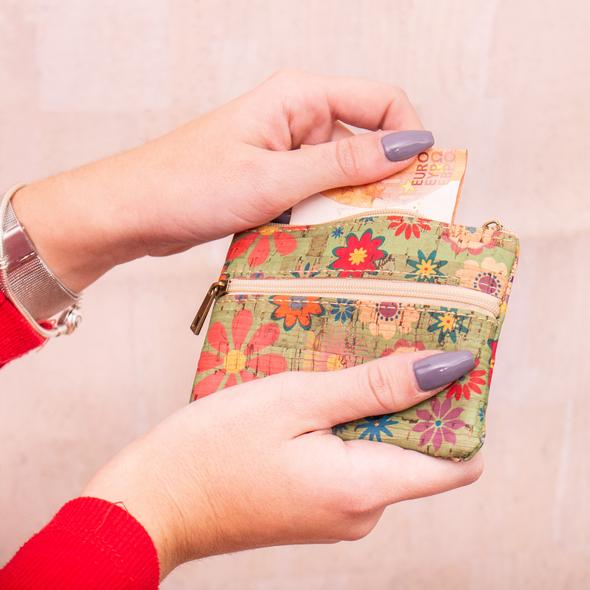 Small Printed Vegan Cork Change Purse